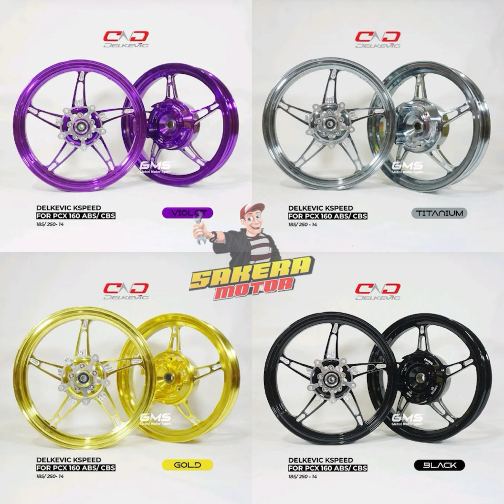 VELG DELKEVIC KSPEED PCX160 PNP 100% VELG BINTANG LAUT RING 14 PCX 160 CBS ABS TERMURAH