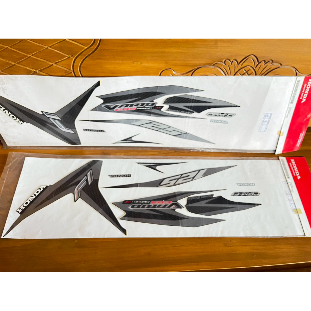 Sticker Striping Cover Body Bodi Set Kanan Kiri Honda Vario KZR Hitam Polet Striping Stiker Vario Te
