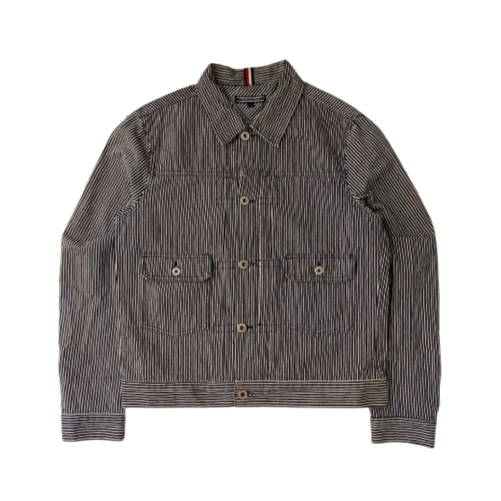 Jacket / Jaket Tommy Hilfiger Hickory Denim Type 2 Jacket Stripe Men Women Outer