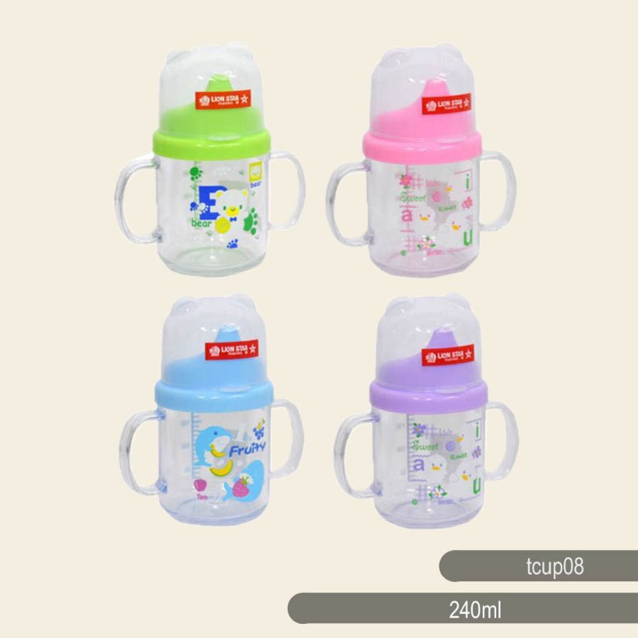 Training cup 240ml Lion star Chise mug / gelas anak bayi balita belajar minum