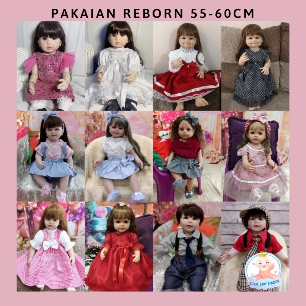 Ready Pakaian Sepatu Aksesoris Boneka Reborn 55-60 Cm Cewek Cowok