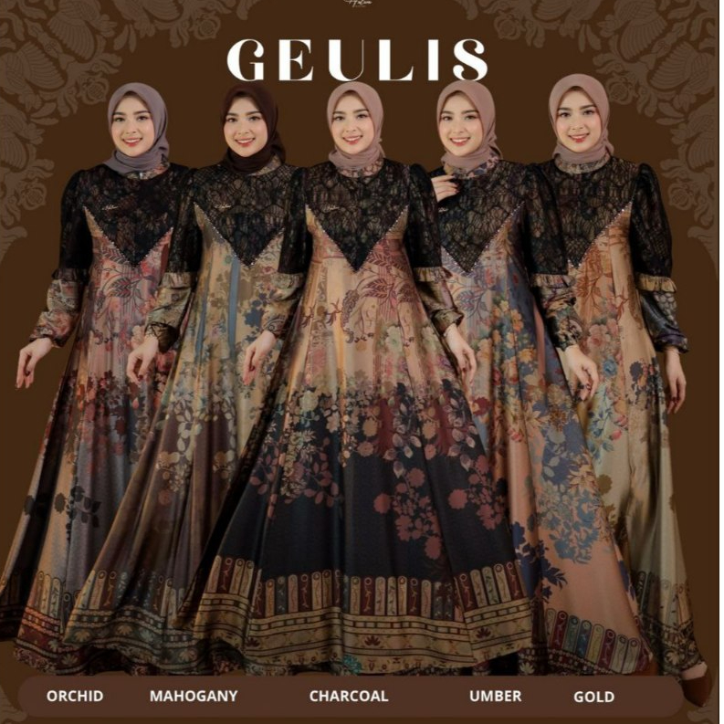 GEULIS DRESS BY HALWA gamis kondangan gamis lebaran