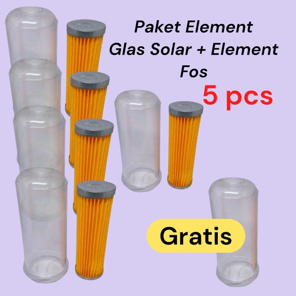 5 pcs - Paket Element RD 85 (Biasa) - Glas Solar Biasa + Element Fos RD 85