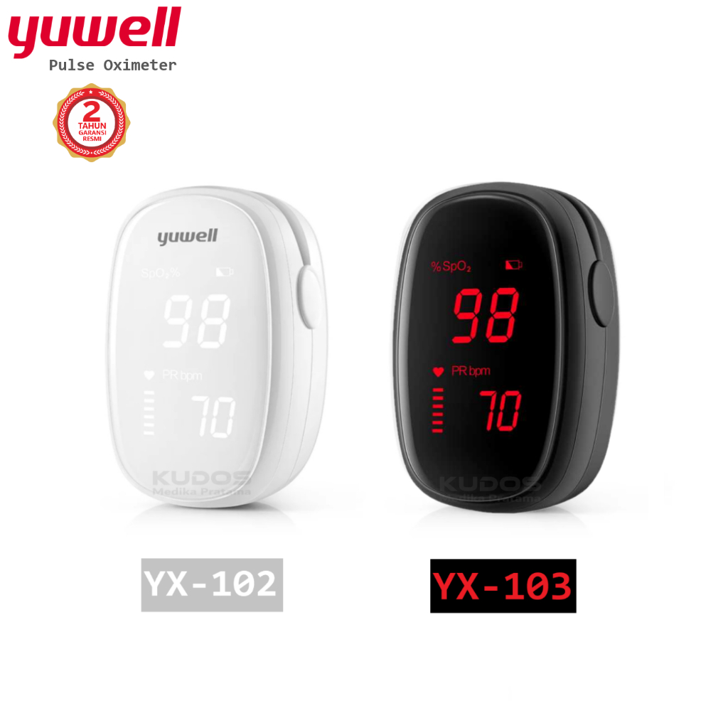 Yuwell YX102 - Pulse Oximeter Oxymeter - Alat Ukur Saturasi Oksigen YX-102 Putih - Yuwell YX103 YX-1