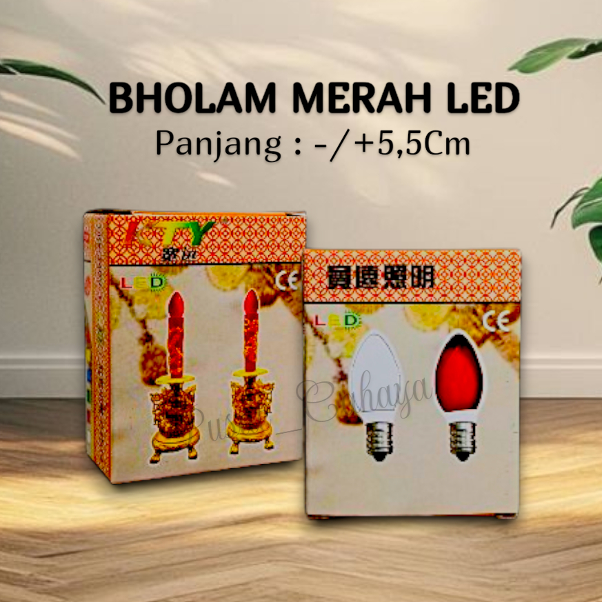 Bholam Merah Led Lampu Bohlam Kecil 1 Set