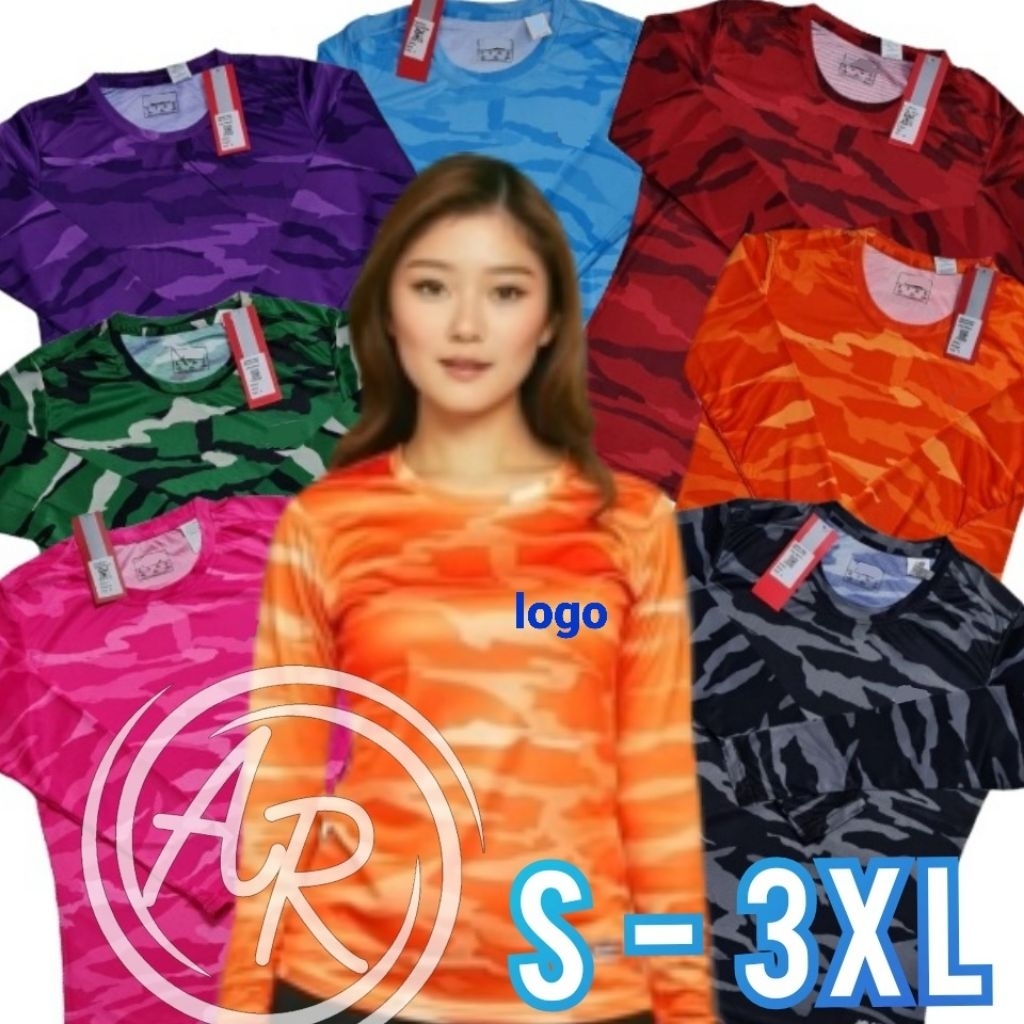 Kaos army JUMBO panjang MUSLIM wanita camo aerobik senam atasan cewek olahraga (bnbp-AR-04)