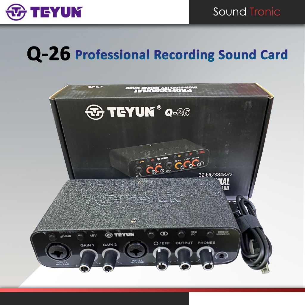 Sound Card Recording Professional Teyun Soundcard Q26 Q24 Q22 Q16