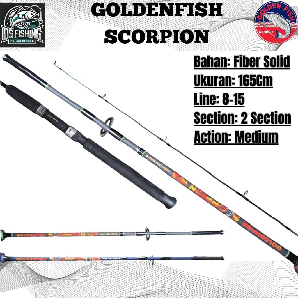 Joran GOLDEN FISH SCORPION 165Cm | Fiber Solid 2 Section