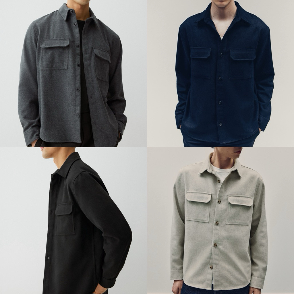 H&M FELTED WOOL OVERSHIRT