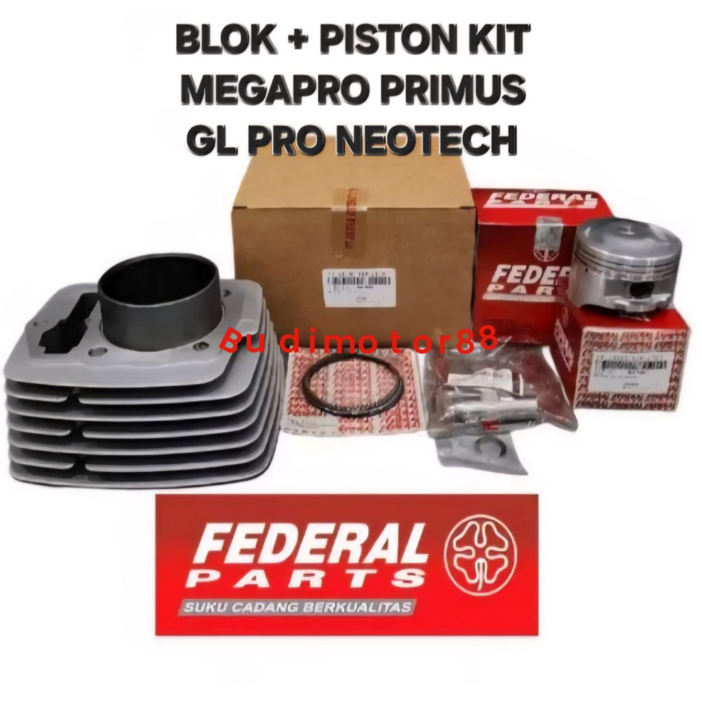 BLOCK BLOK + PISTON KIT SET MEGAPRO PRIMUS GL PRO NEOTECH FEDERAL PARTS