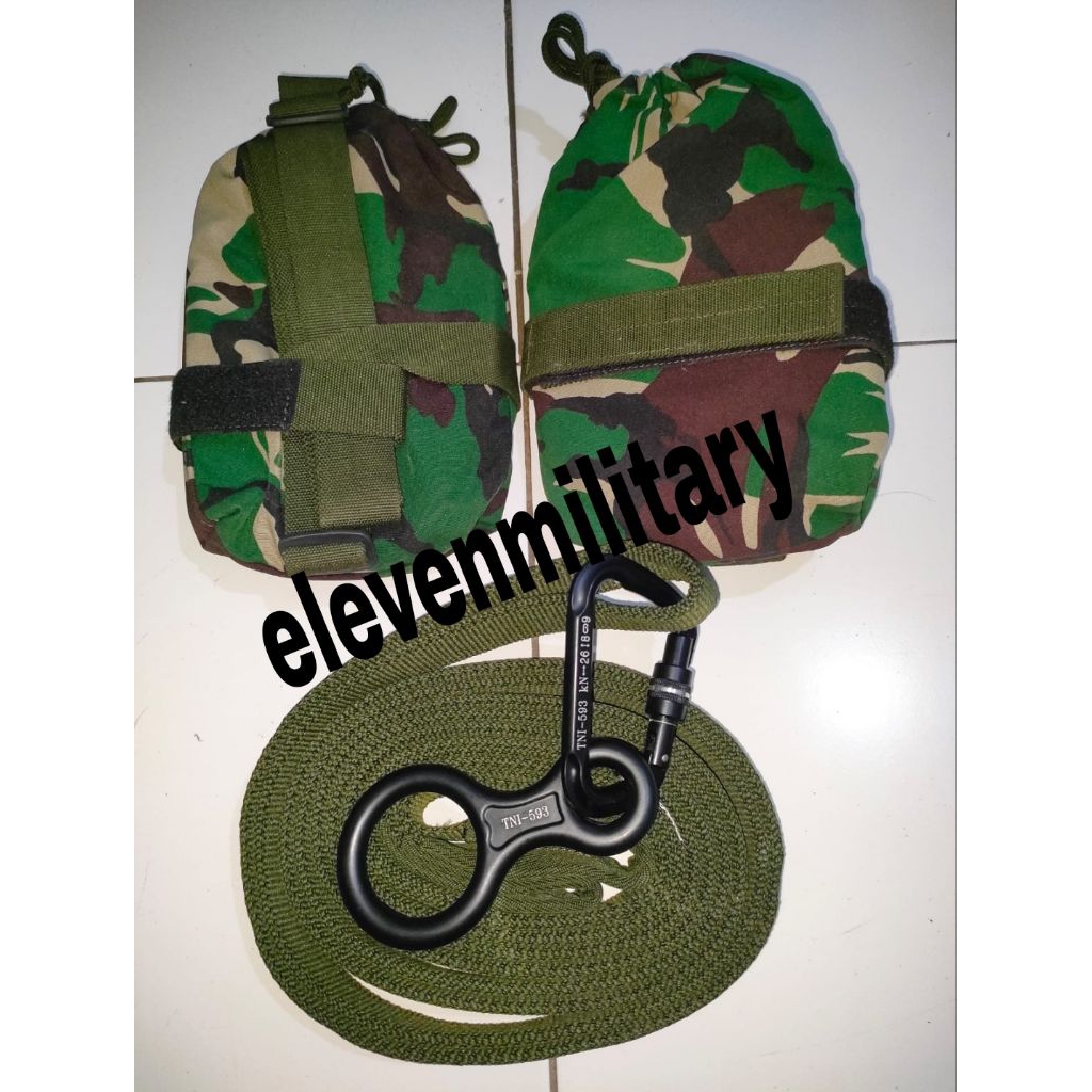 Promo Carabiner Tali wibing dan angka 8 / Repling 1 set komplit