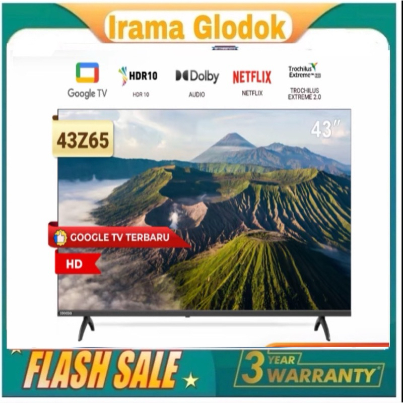 [Google TV] COOCAA 43 InchAndroid Smart LED TV - Flicker Free (COOCAA 43Z65)