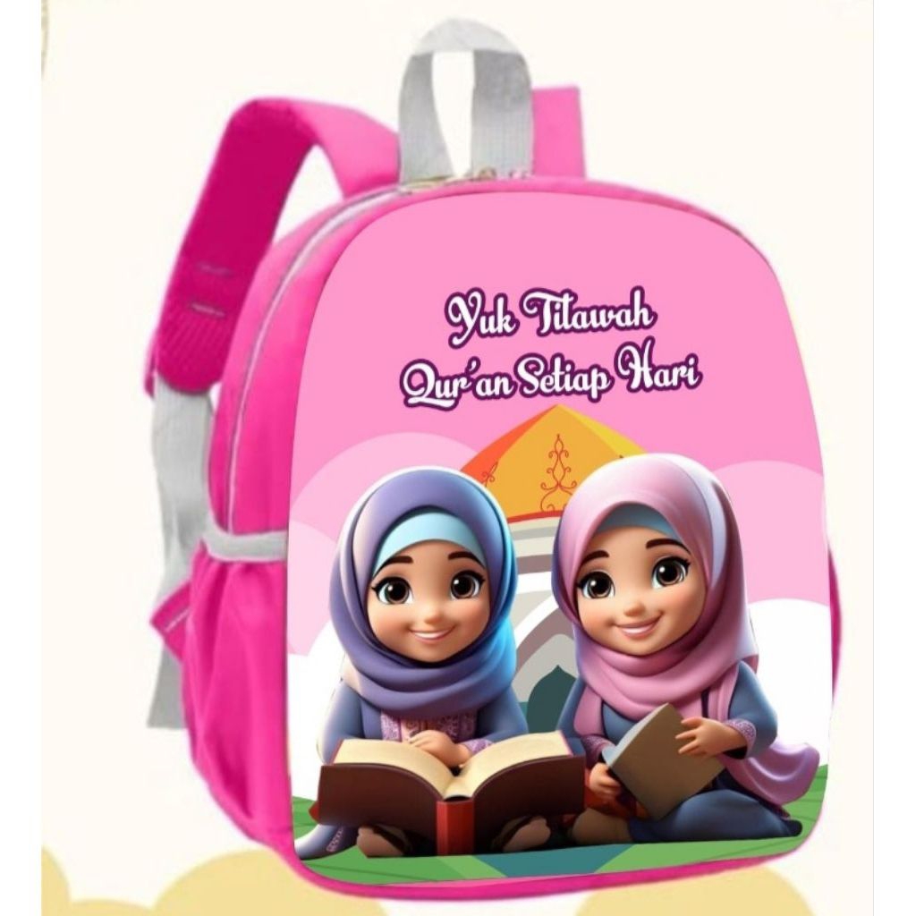 Tas mengaji anak perempuan ukuran TK lucu lucu