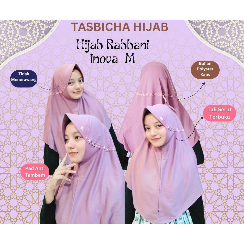 Rabbani - Innova [Pita Luar] size  M  kerudung rabbani ori jilbab rabbani jilbab sekolah rabbani