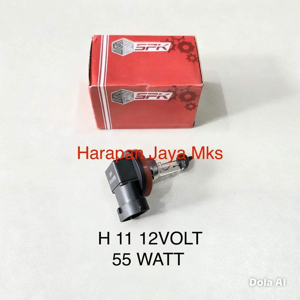 [1PC][SPK H11 12V 55W] BOHLAM LAMPU HALOGEN H11 12V 55W  UNIVERSAL SEMUA JENIS MOBIL TYPE HALOGEN H1