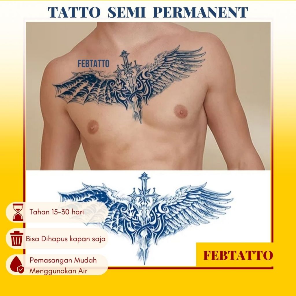 FRUIT INK Temporary Tattoo Full Chest Semi Permanent Motif Aesthetic Tattoo Temporary Tattoo Sticker