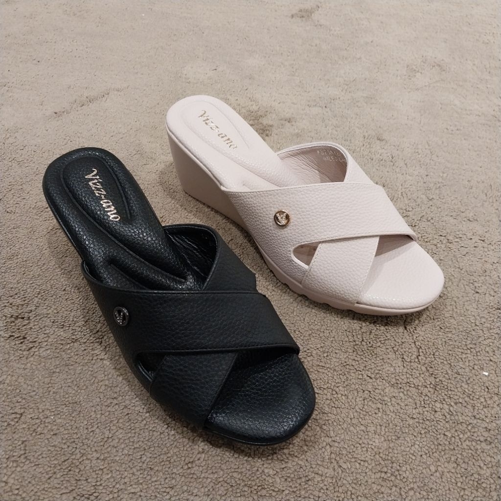 VIZZANO sandal wanita wedges 7cm ringan ori
