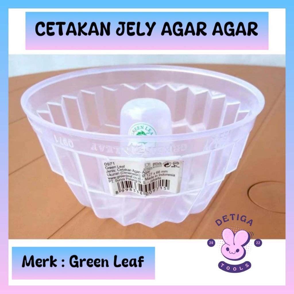 Cetakan Puding Jelly Agar Agar Bolu Kukus Mini Diameter 12 CM / Green Leaf 0971