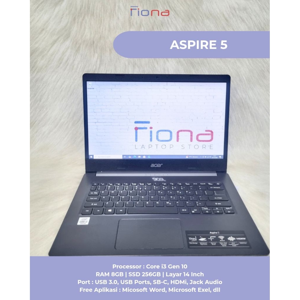 Laptop Acer Aspire 5 | Core i3 Gen 10 | Ram 8gb SSD 256gb