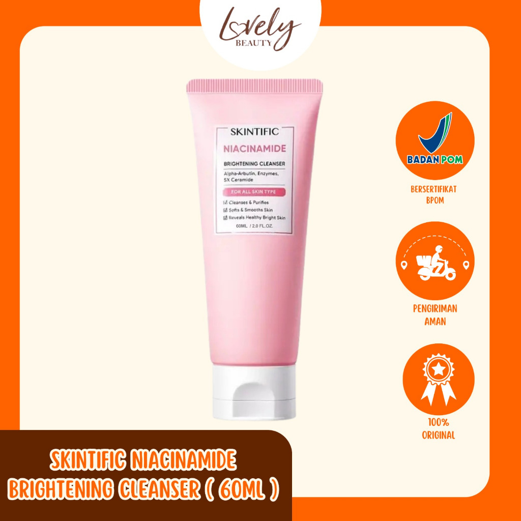 SKINTIFIC NIACINAMIDE BRIGHTENING CLEANSER FACIAL WASH 60ML