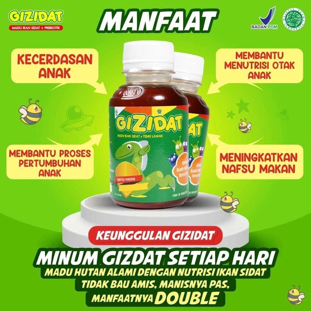 Gizidat 60 ml minyak ikan sidat