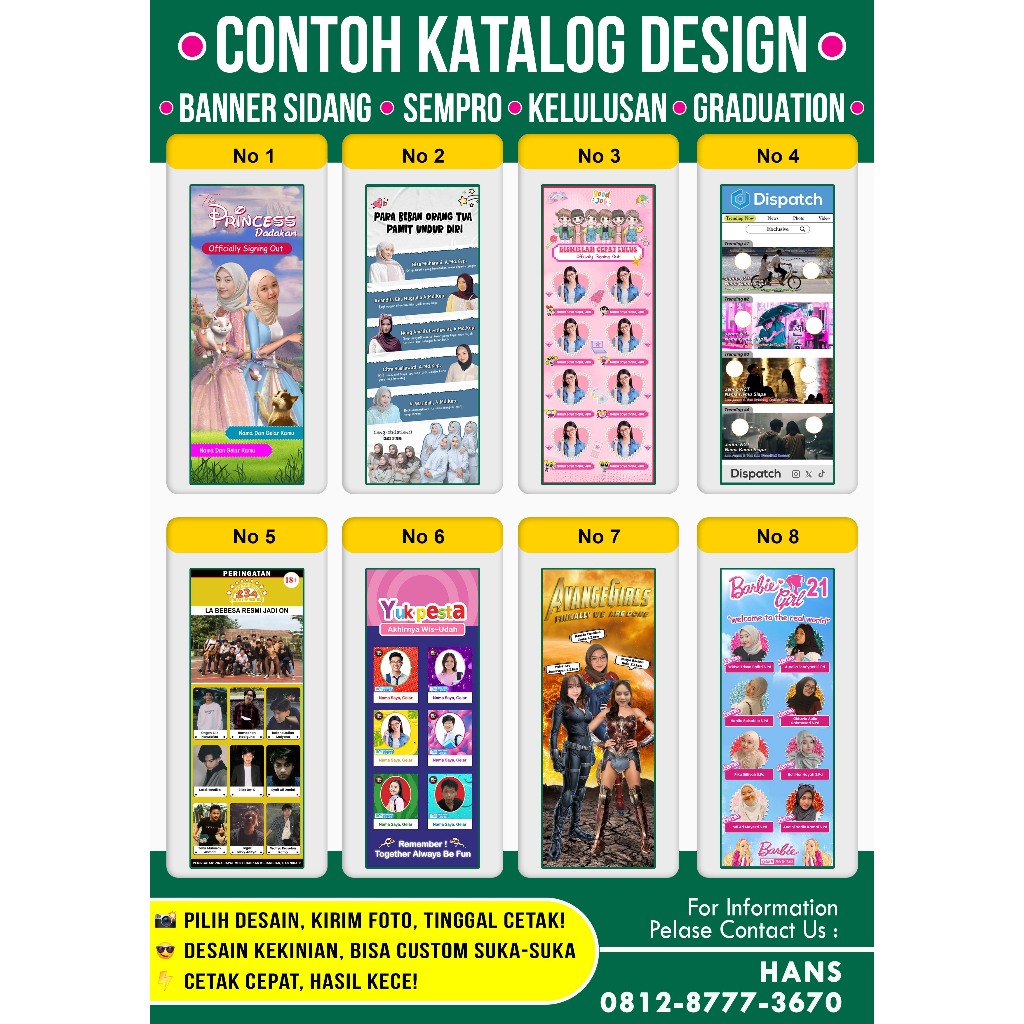 Banner Wisuda Sidang Lulus Kuliah Graduation