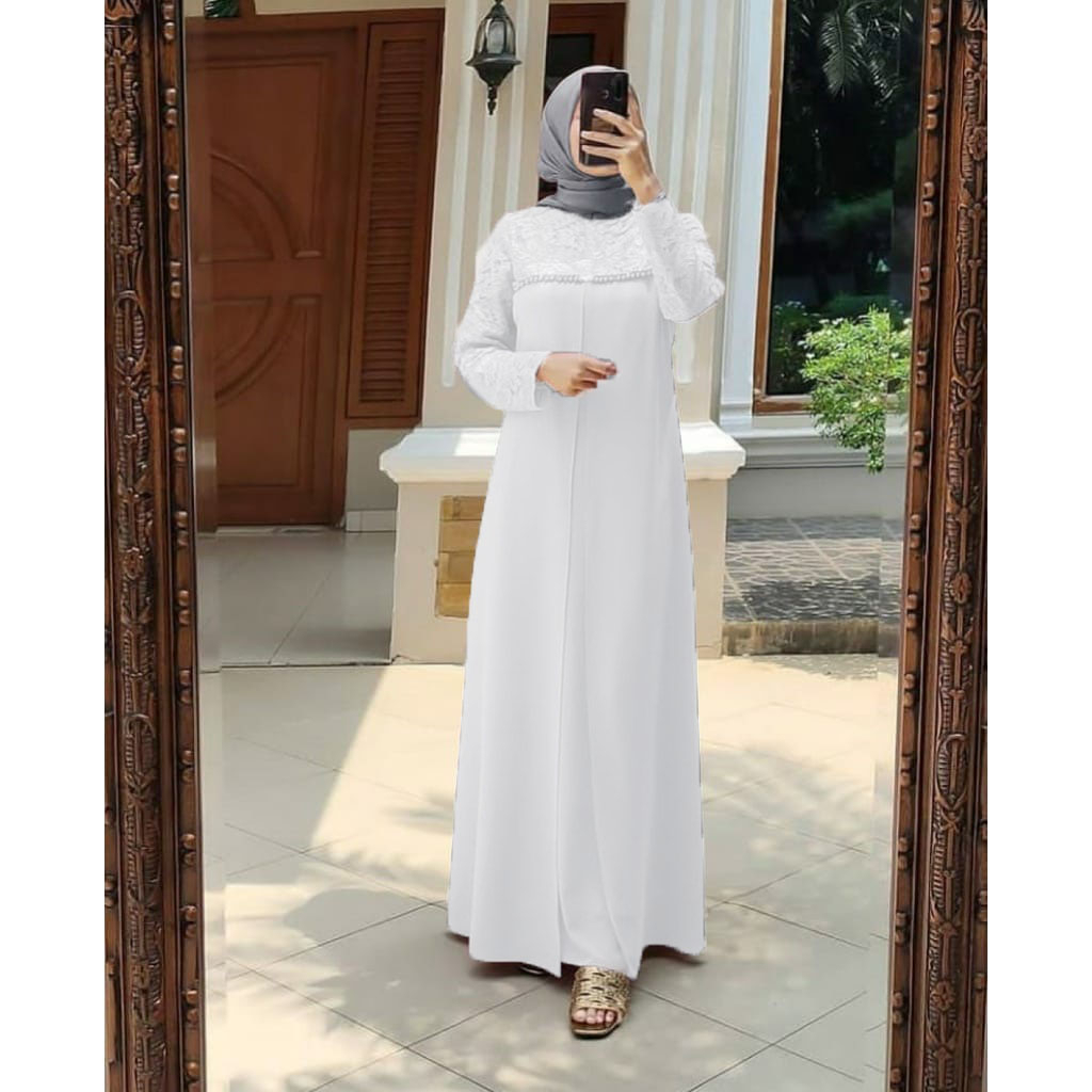 PALING MURRAH - LUCIA DRESS MAXY PREMIUM MATERIAL MODEL TERBARU SIMPLE MODERN//GAMIS MUSLIM WANITA R