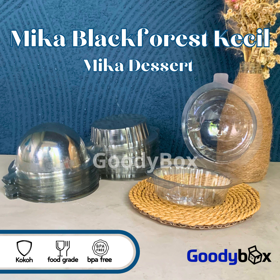 Goodybox - [50PCS] Mika Blackforest Kecil / Cup Mika Dessert Pudding Jelly Pie Cake Setengah Bulat