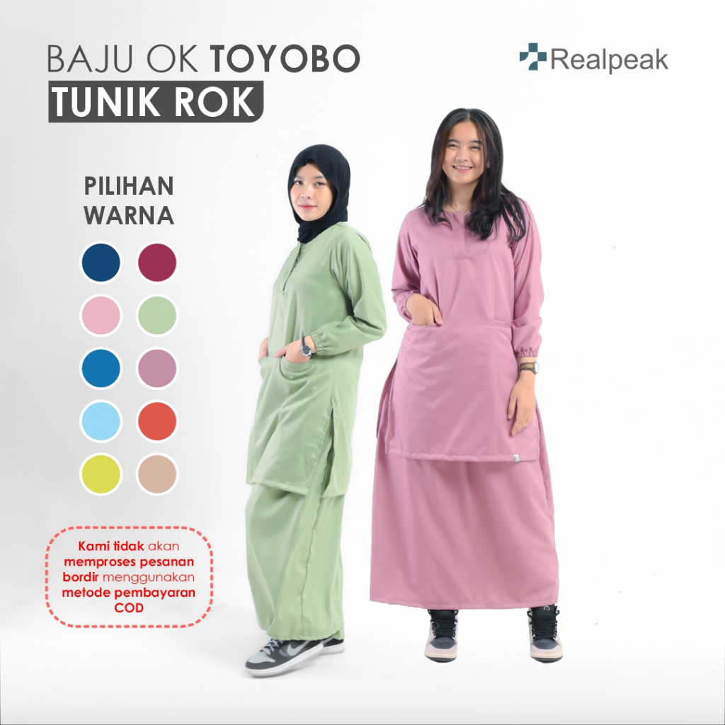 REALPEAK -  Doctor Scrub's Set Baju OK Tunik Rok