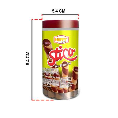 Snack Astor Sticu Mini Wafer Chocolate Kemasan 1 Pack Isi 3 Toples Wafer Coklat