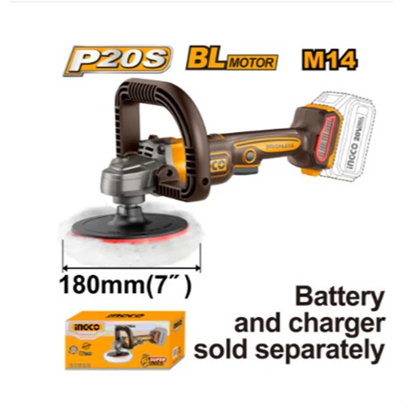 Ingco APLI2018 Brushless Angle Polisher Mesin Poles Mobil Motor
