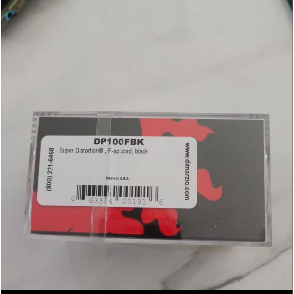 DiMarzio DP100FBK dp100 Super Distortion Humbucker Pickup - F-spaced - Black