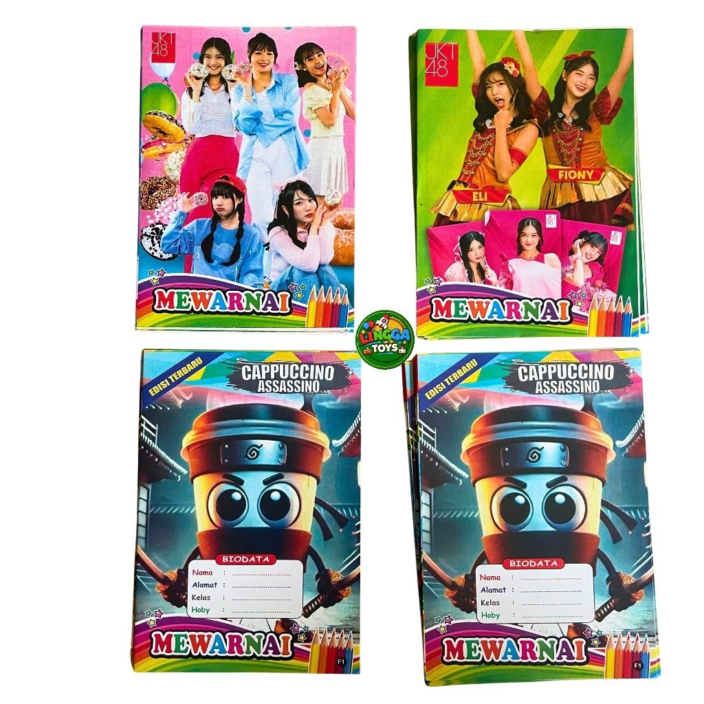 20 Pcs Mewarnai Edukatif Anak TK Ukuran Tanggung