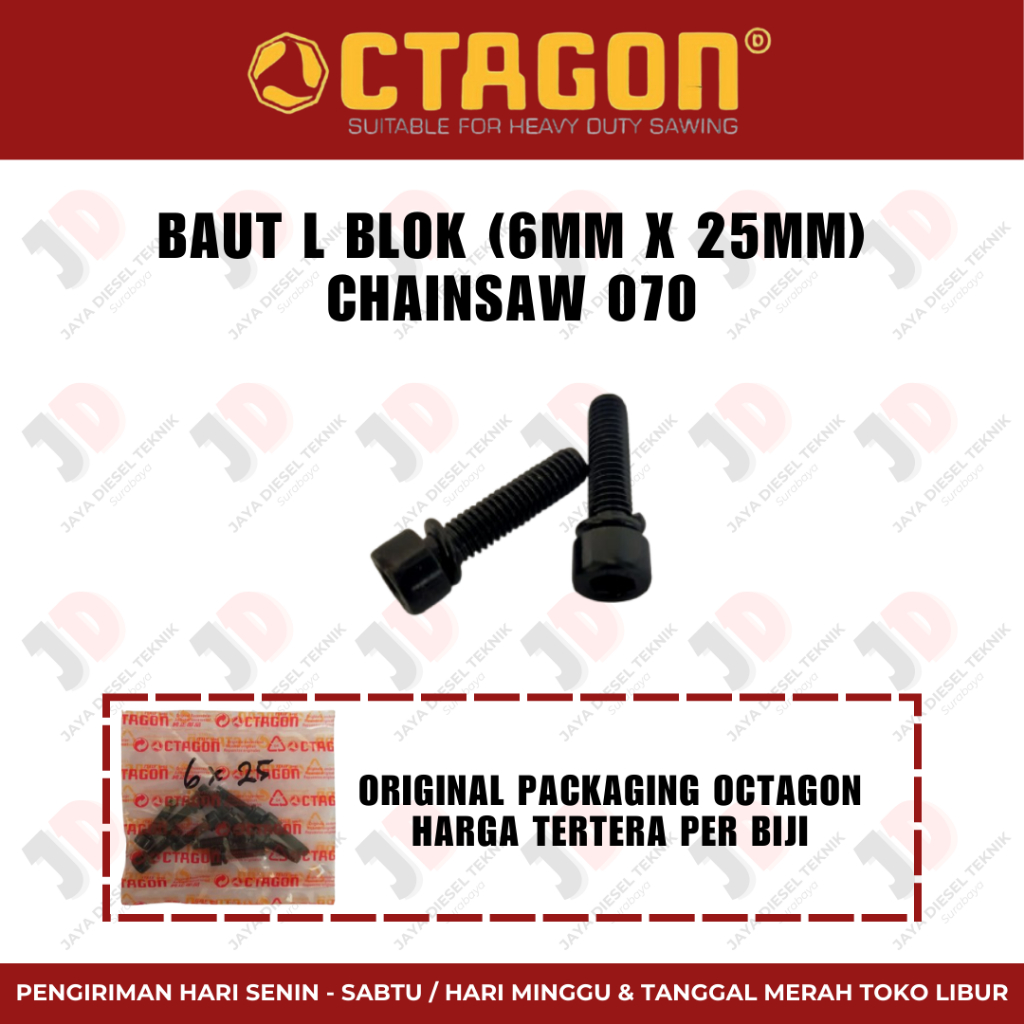 Baut L Blok Chainsaw 070 Original Merek Octagon