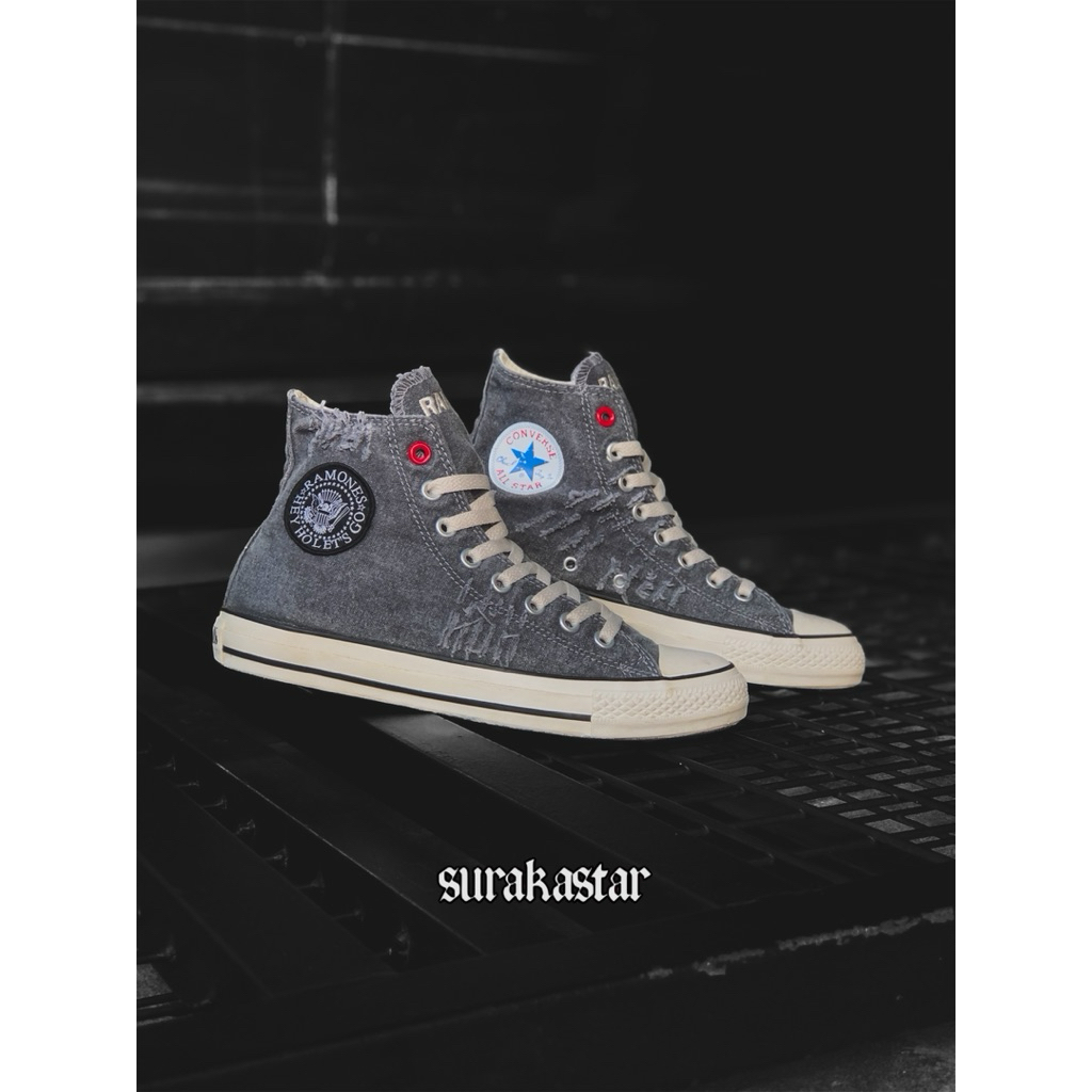 CONVERSE CTAS PRODUCT RED RAMONES RIPPED