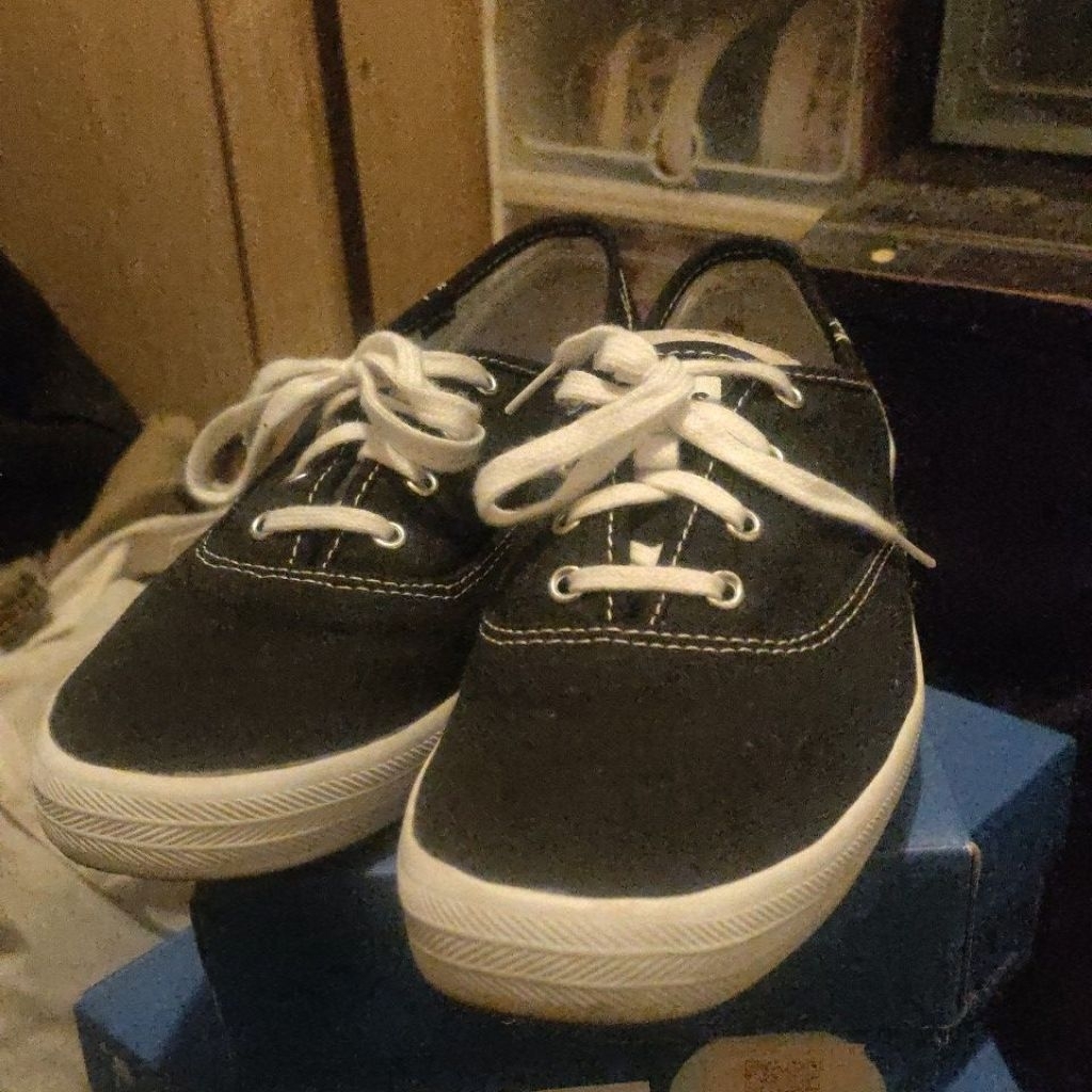 keds champion black cnvs