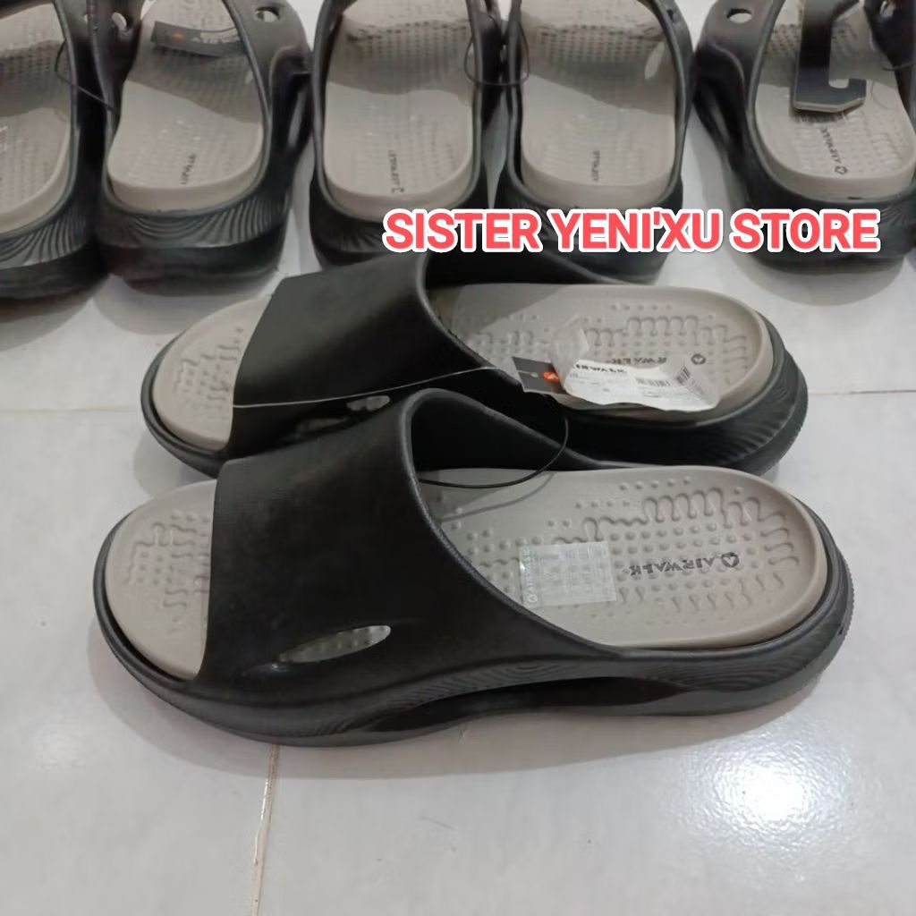 Sandal Airwalk Derek Men Slides BLACK/GREY (Size 39,42) ORIGINAL STORE 100%