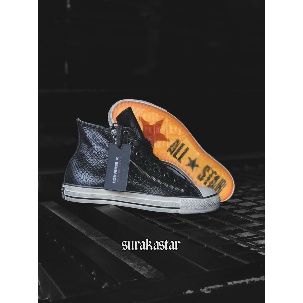 CONVERSE CTAS JOHN VARVATOS DUOBLE ZIPPER SNAKESKIN LEATHER