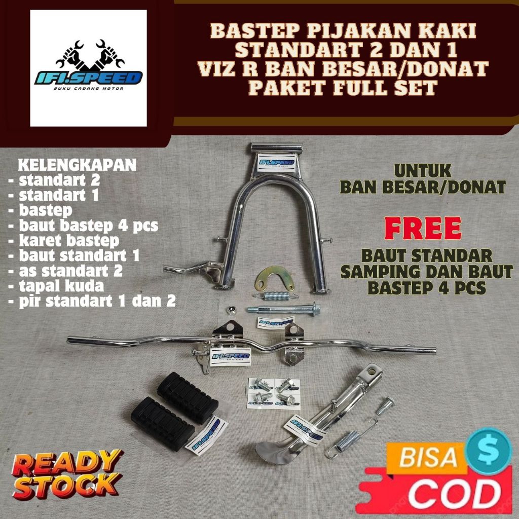 IFI - PAKET LENGKAP STEP FOOTSTEP BASTEP DEPAN SET STANDART TENGAH 2 BAN BESAR FIZ R FISR VIZ R F1Z 