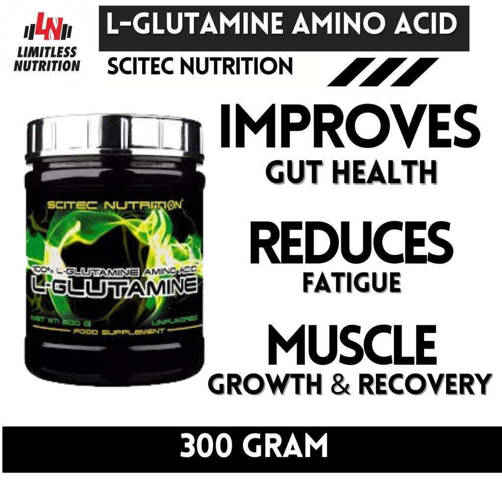 L- Glutamine L GLUTAMINE By Scitec Nutrition 300g 300 Gram Unflavored