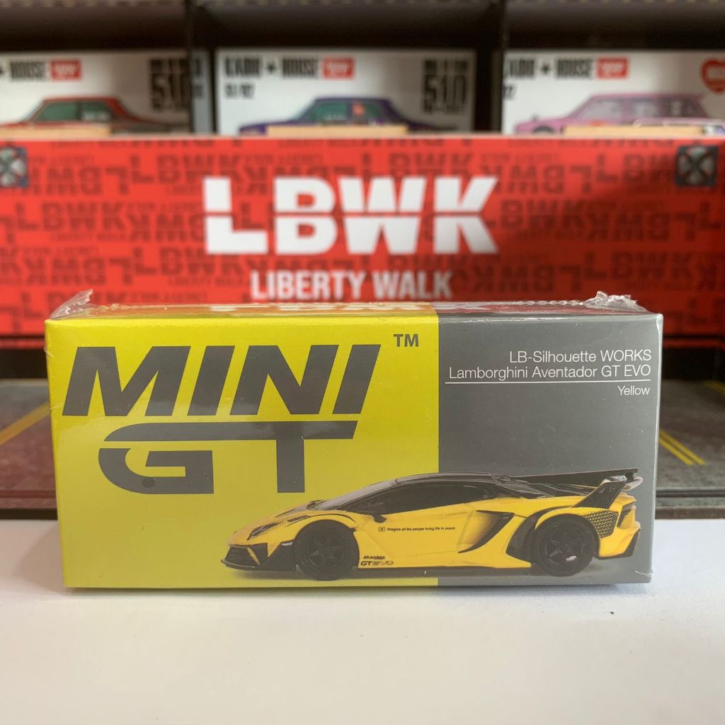 Mini GT 639 LB-Silhouette WORKS Lamborghini Aventador GT EVO Yellow