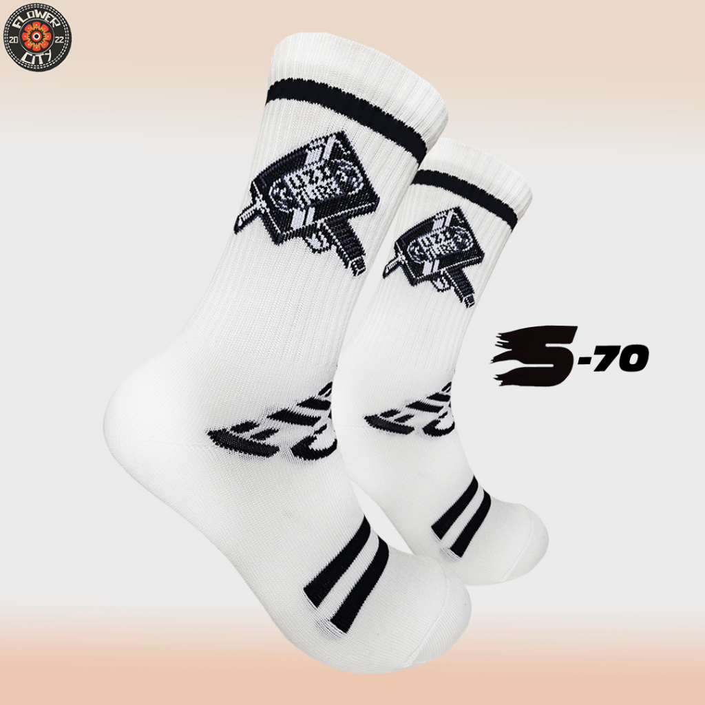 Kaos Kaki Oldschool - Kaos Kaki Seri S - S70 - UZI - Flower.City
