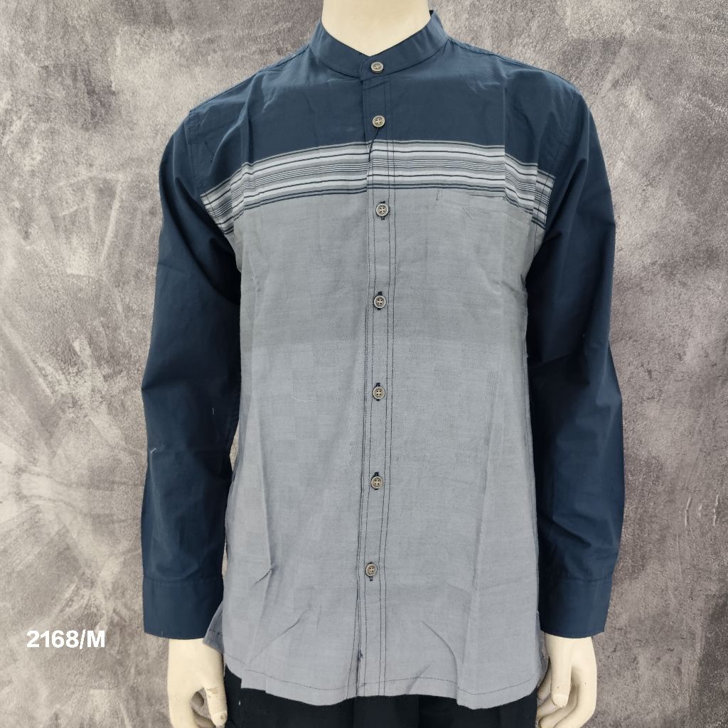 Kemeja Koko Lengan Panjang Motif LUXTON Original