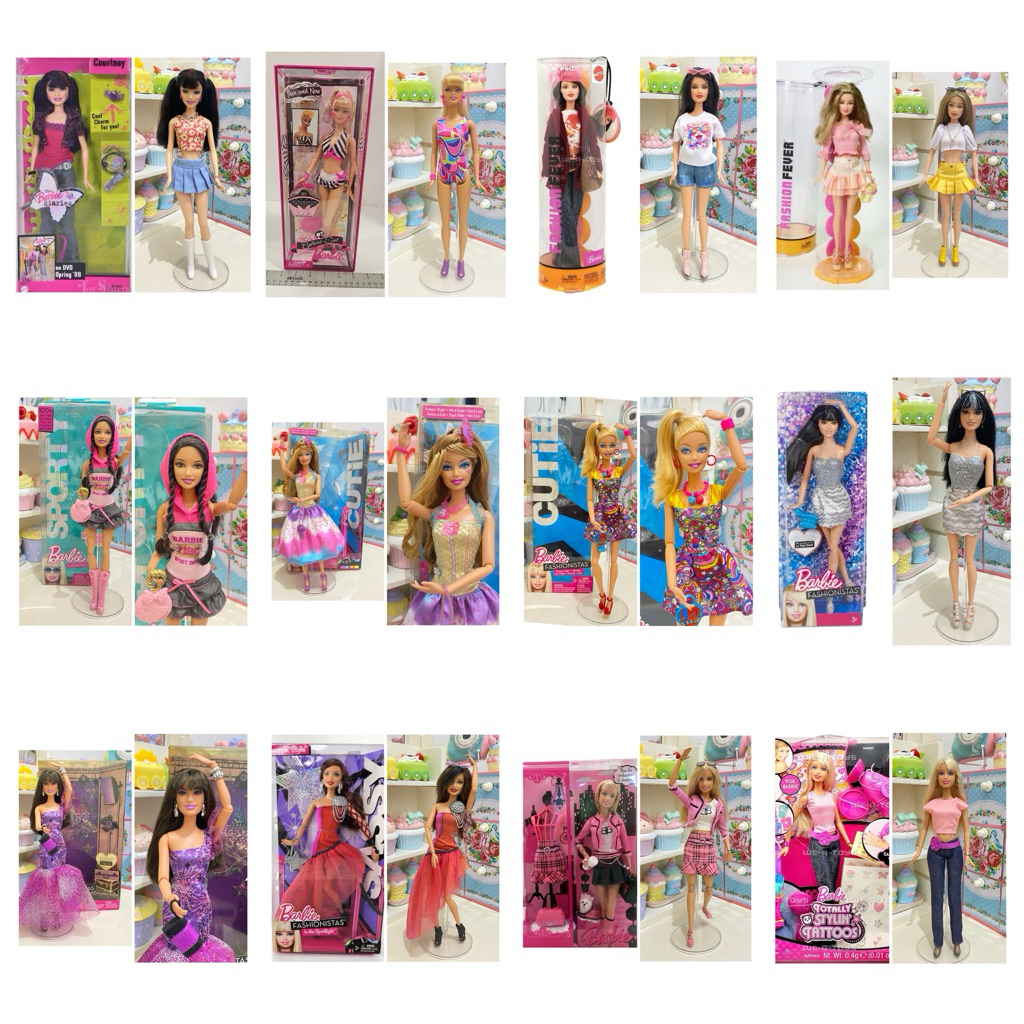 Barbie collector vintage rare then and now stylin tattoo france pinkaccino shopping fashionistas 200