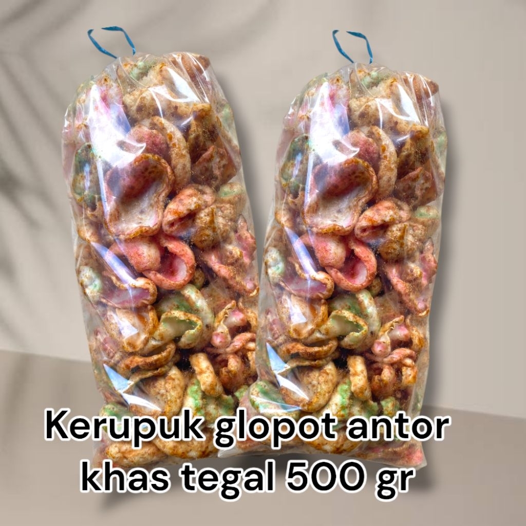 krupuk antor /krupuk glopot khas Tegal br 500 gr