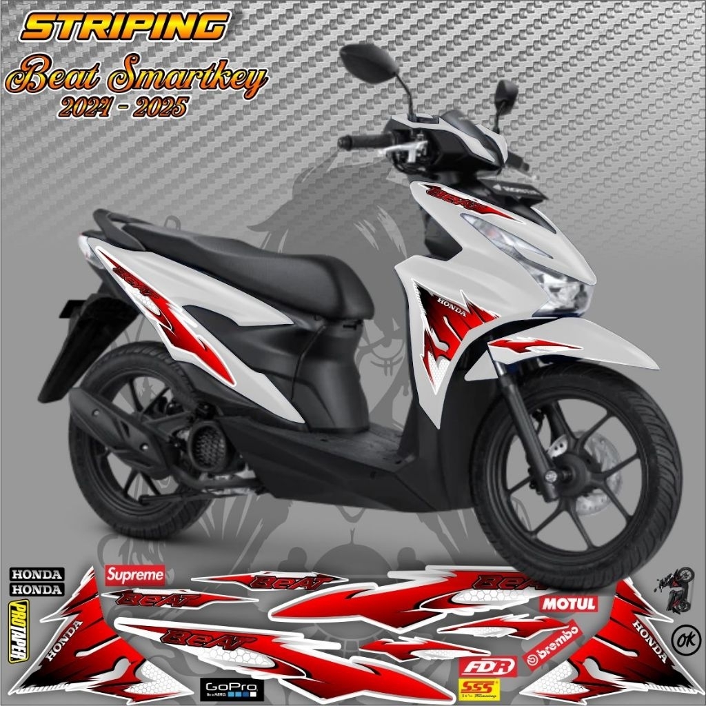 Stiker Beat Baru 2024, 2025, 2026/ Striping Honda Beat Smartkey