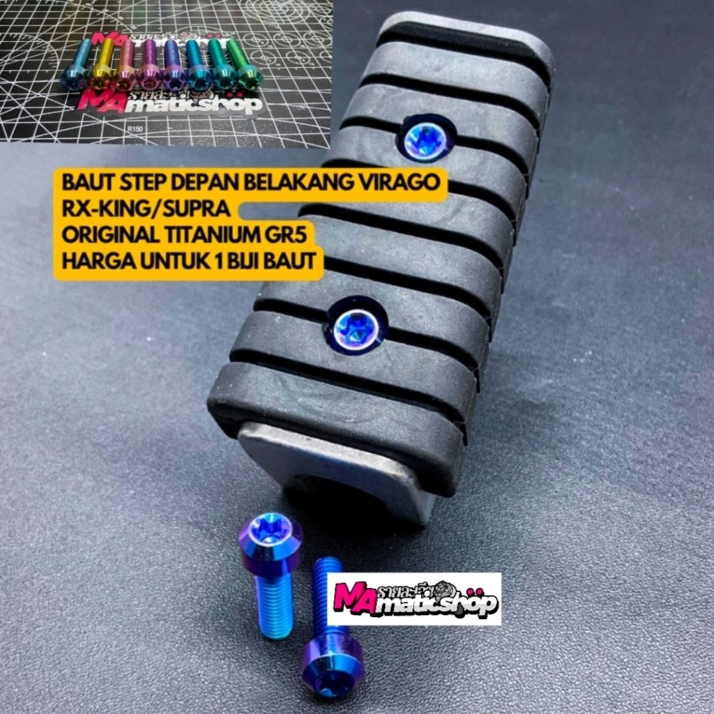 Baut titanium step virago Rx king supra titanium original Vietnam(1biji)