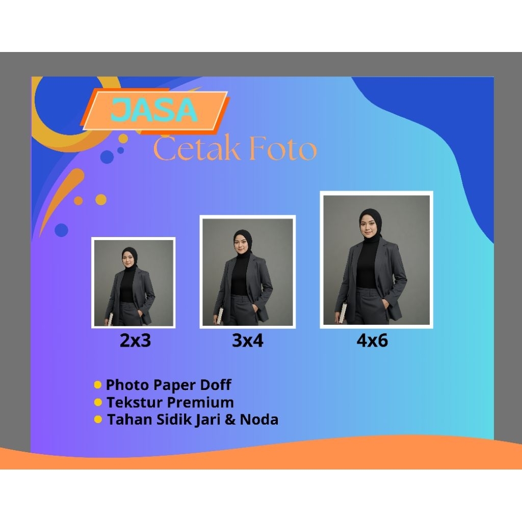 Jasa Cetak Foto 4x6, 3x4, dan 2x3.