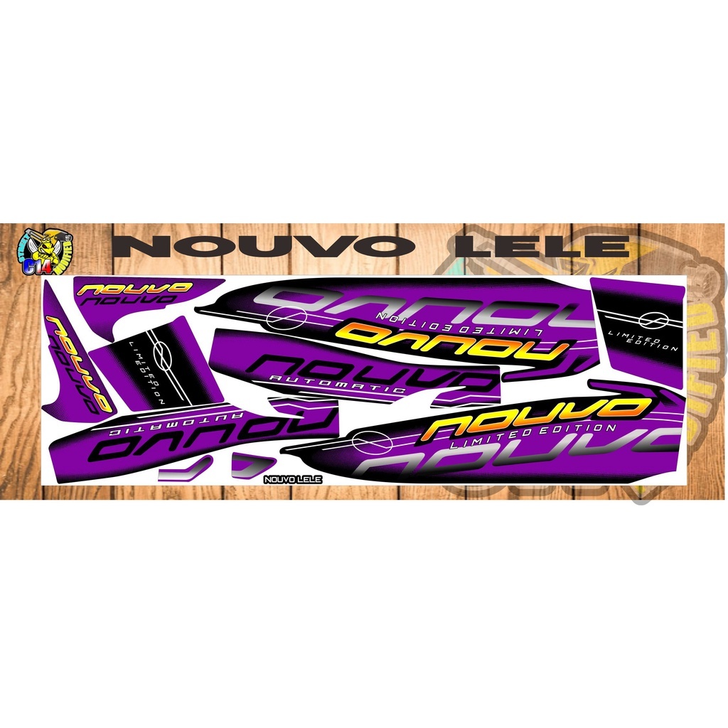 stiker striping nouvo lele semi decal sudah laminasi anti luntur