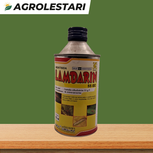 Insektisida LAMDARIN 55 EC 250ml untuk mengendalikan hama pada tanaman, seperti kutu daun, ulat, dan